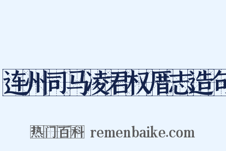连州司马凌君权厝志造句是什么意思的图片